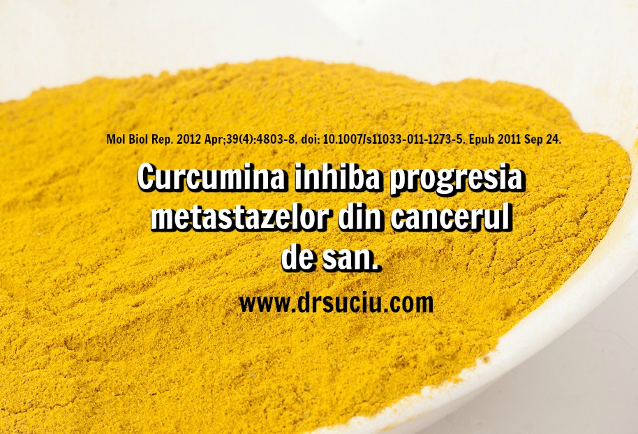 Photo Curcumina inhiba progresia metastazelor celulelor din cancerul de san - drsuciu
