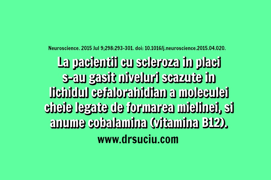 Photo Deficit de vitamina B12 in caz de scleroza in placi - drsuciu