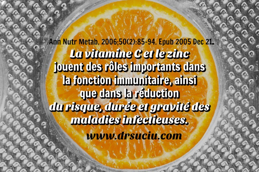 Photo drsuciu La vitamine C, le zinc et la fonction immunitaire